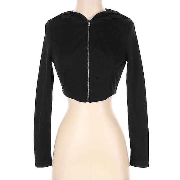 Corset Cropped Hoodie - Picture 1 of 3